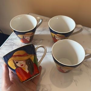 Set of 4 Misono Paris Teacups
